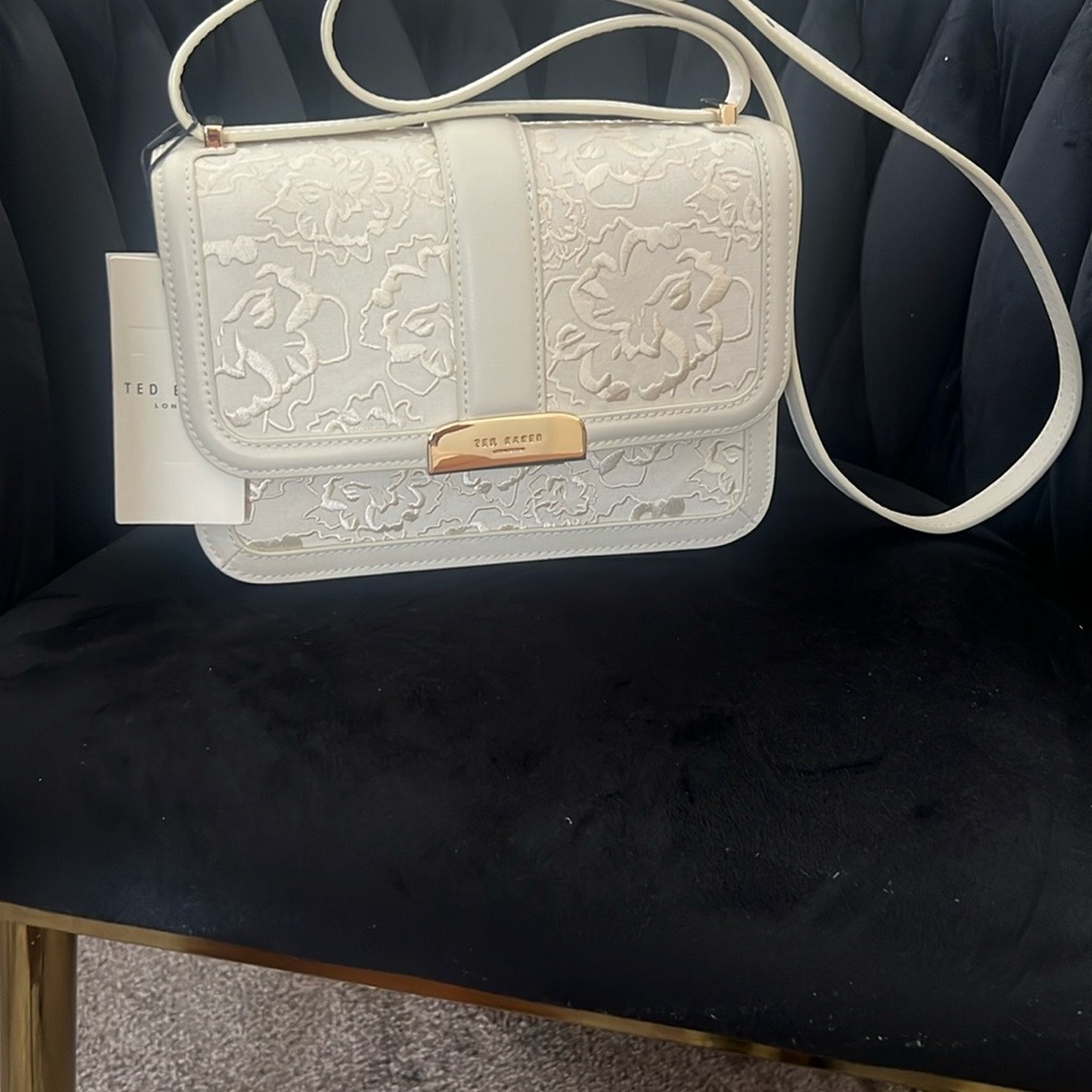 Ted Baker White Floral Embossed Women's Bag